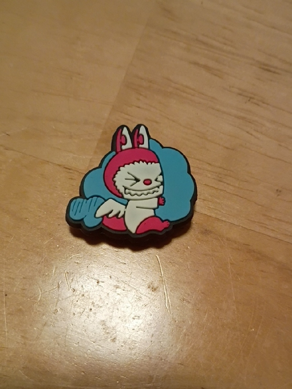 10 for $10 Jibbitz Croc Charms - Labubu Monster White& Pink w/ Wings on Cloud 10